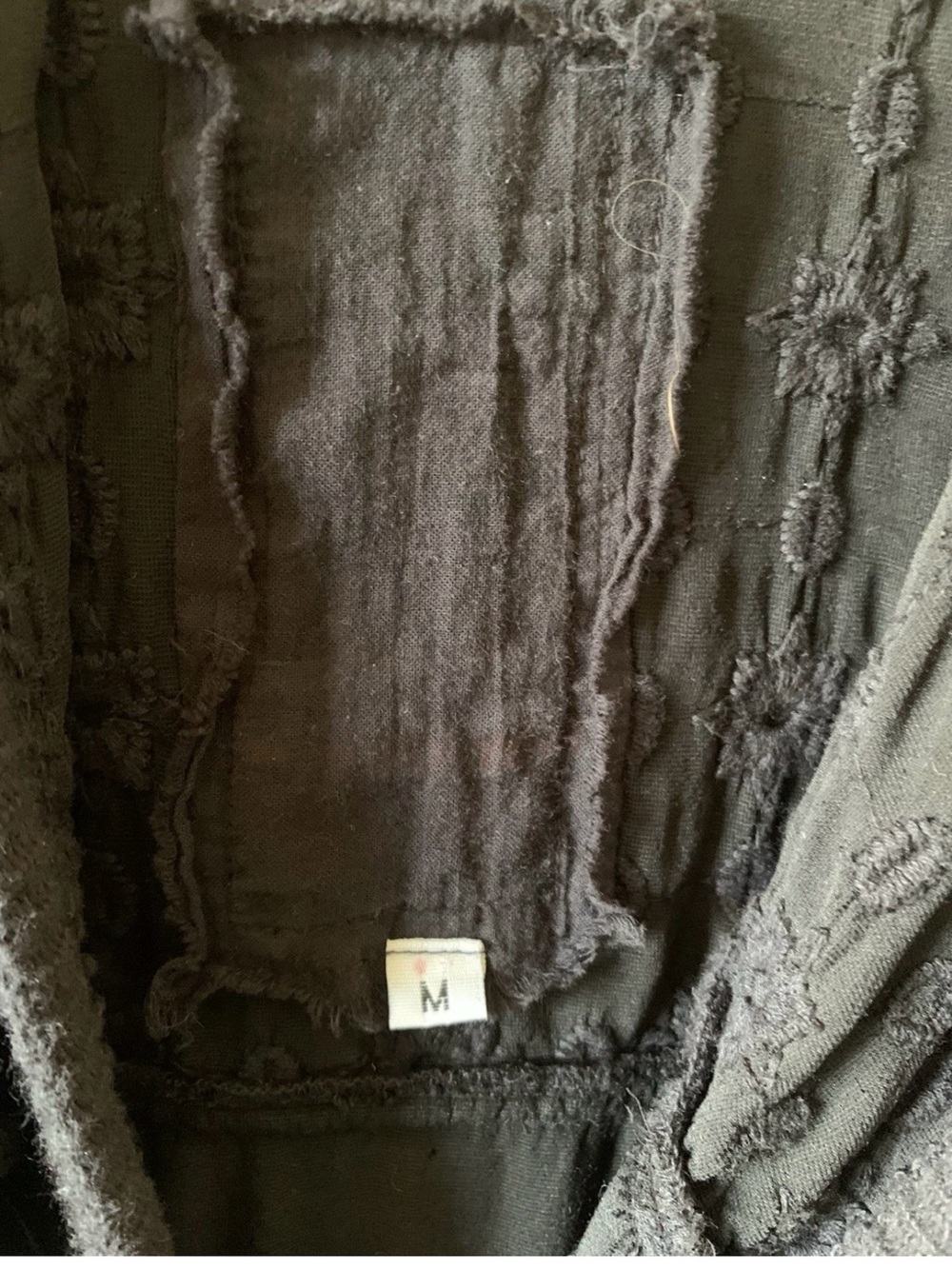 Johnny Was Black Velvet Patterned Hooded Longline jacket - Picture 6 of 9